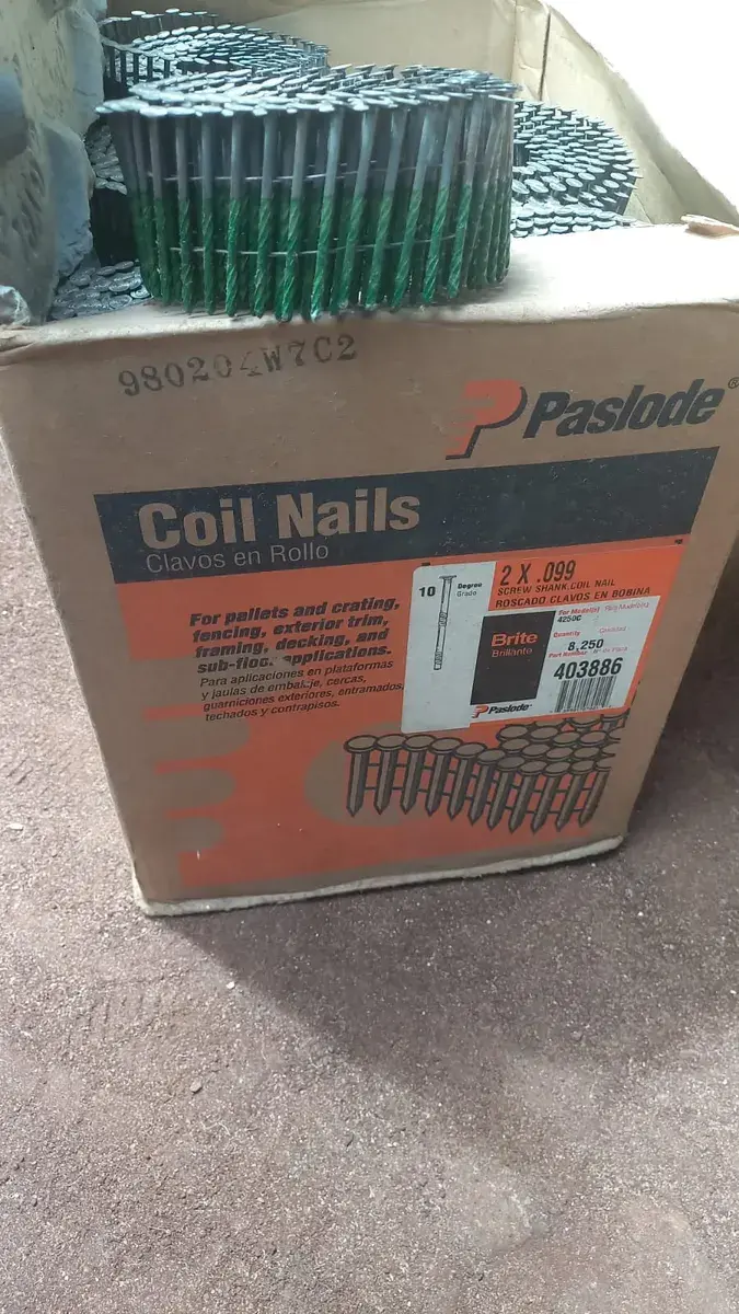 Coil nails 2 x .099 (8250 nails)