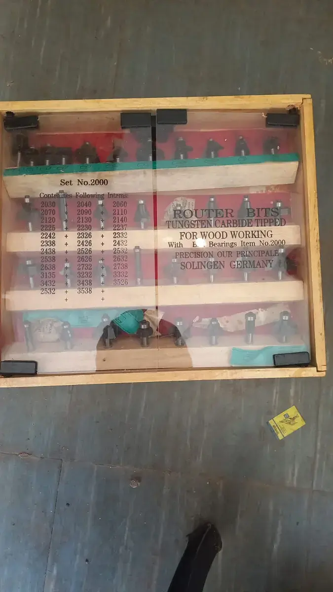 Tungsten carbide router bits sets