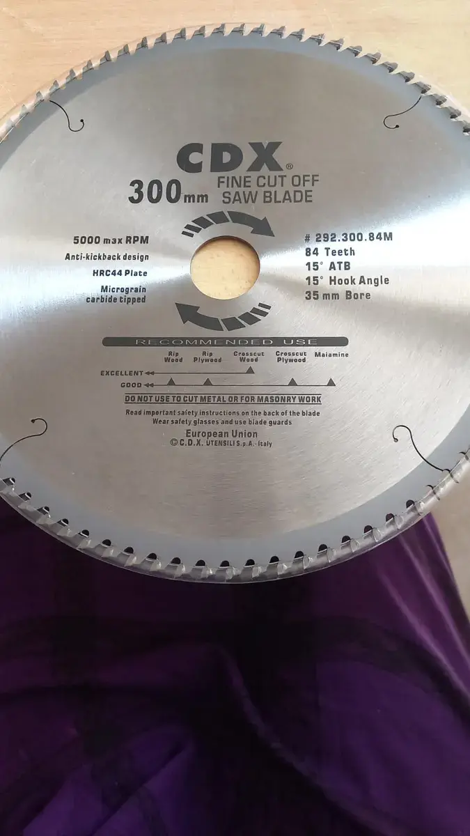 Fine cut off circular saw blade (300 MM)